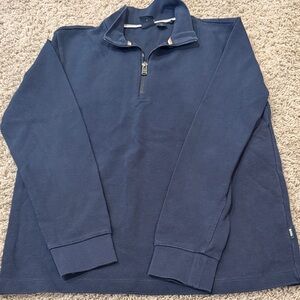 Boss Dark Blue Ribbed Pullover
